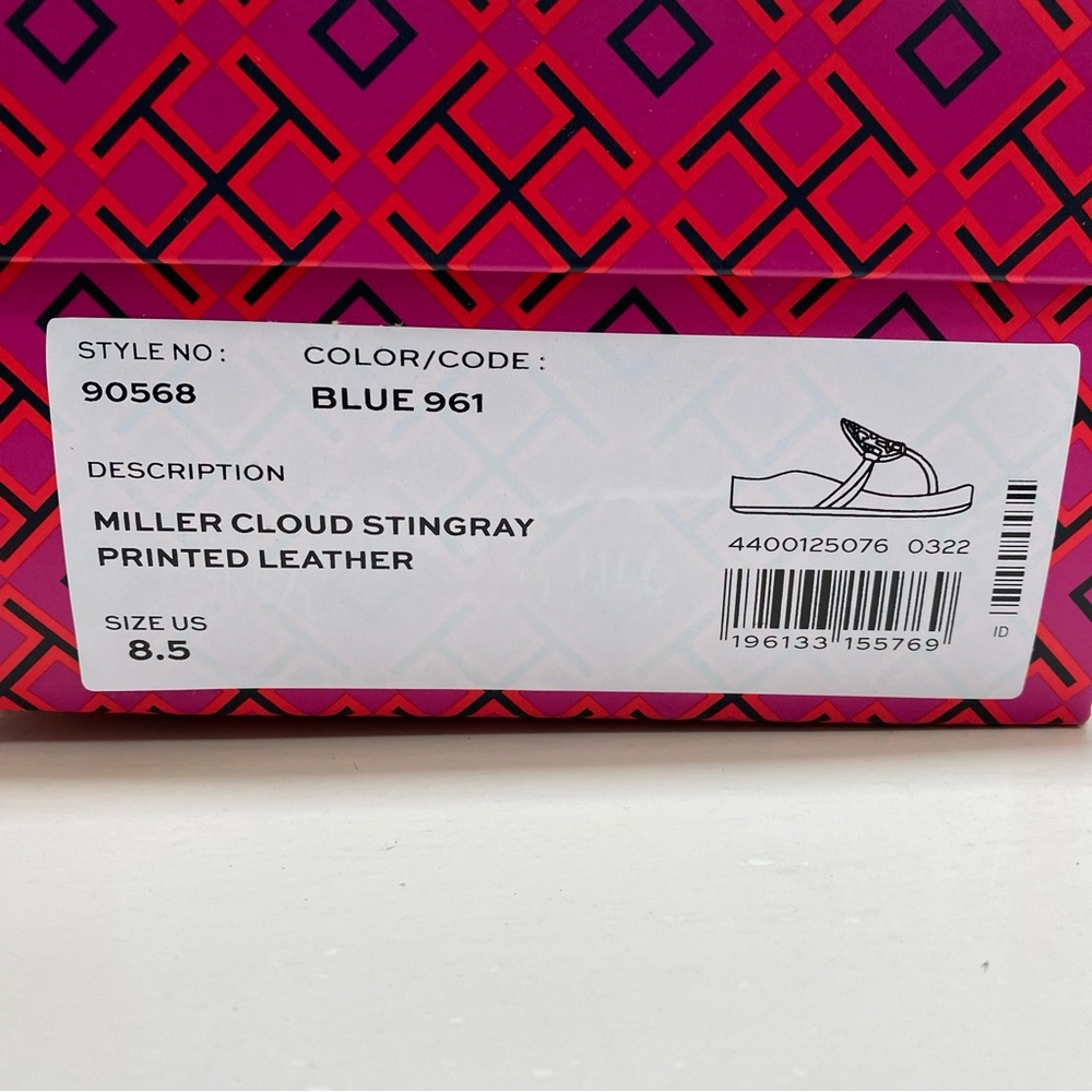 Tory Burch Miller Cloud Stingray Printed Leather Style 90568 Size 8.5 - Picture 5 of 5